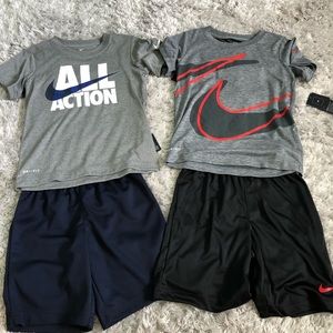 (2) NWT Boys Nike Outfits 7 Large